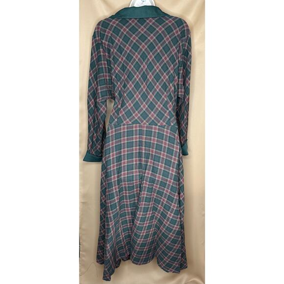 Unique Vintage Green Plaid Tartan Dress 5X NWOT - Picture 6 of 9
